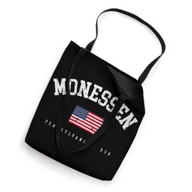 Monessen PA Retro American Flag USA City Name Tote Bag