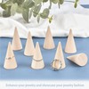 Lcvasvuz 10 Pcs Wooden Ring Display Stand Jewelry Holder Organiser