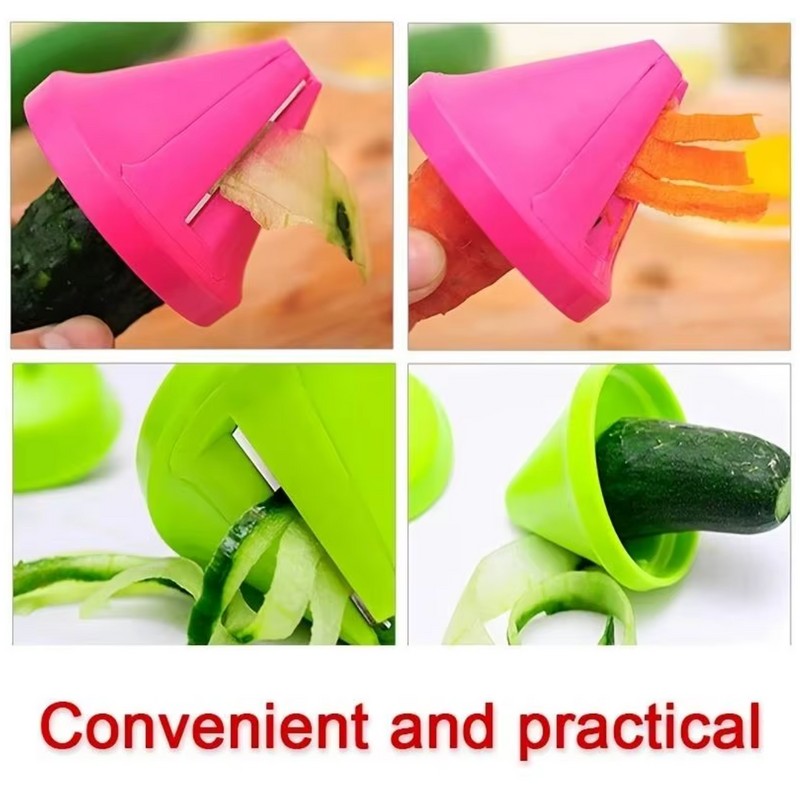 Multifunctional Spiral Vegetable Slicer & Manual Rotating Grater Peeler