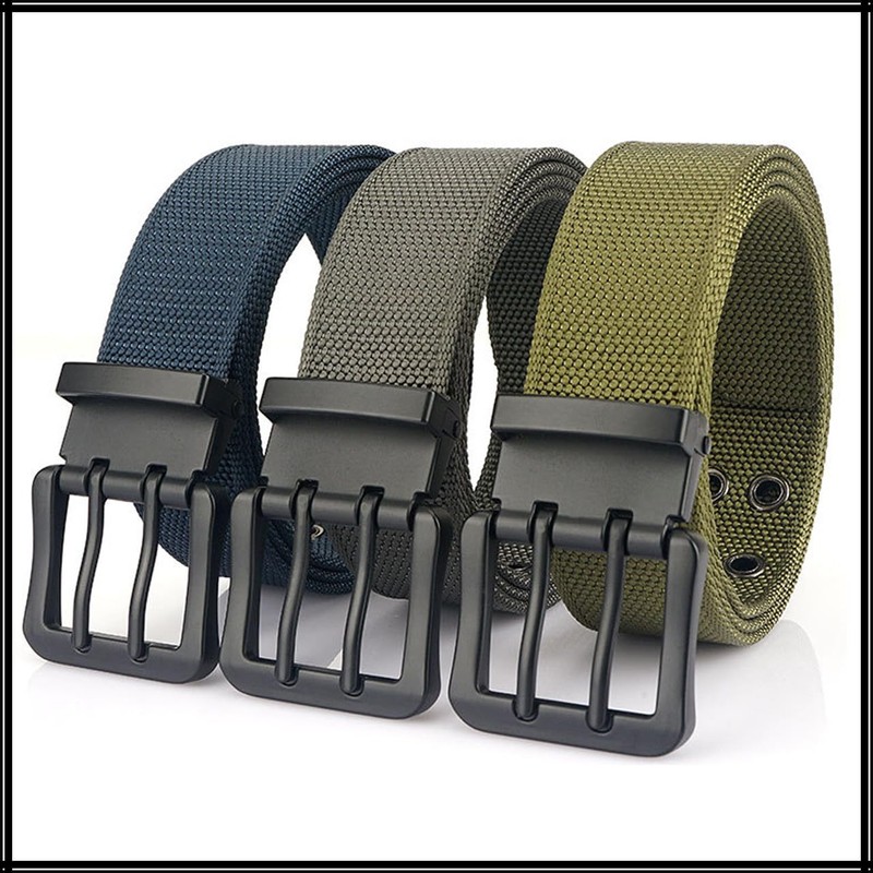 White Fang BT895 Men's Belt, Double Pin Buckle, Casual, Fashion,