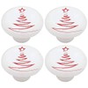 SET OF 4 SIMPLE DRAWN CHRISTMAS HOLIDAY TREE - DECORATIVE