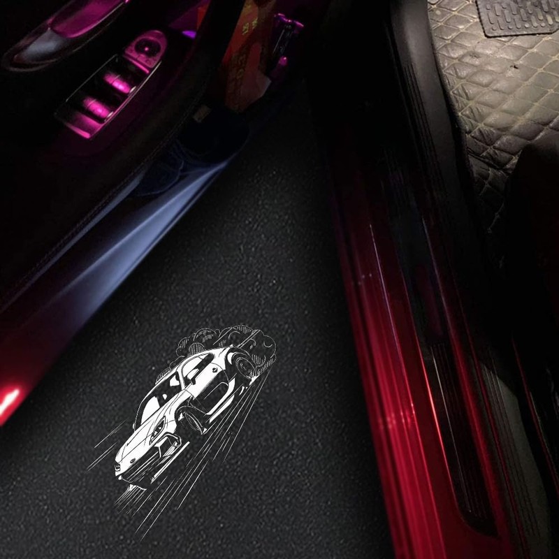 2 pcs LED Car Door Logo Lights Courtesy Projector Laser