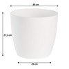 Tymar Flowerpot, Pack of 2, Plastic Plant Pot, Modern, Matt,