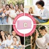Bolsa de maquillaje con parche inicial personalizada, bolsa de chenilla