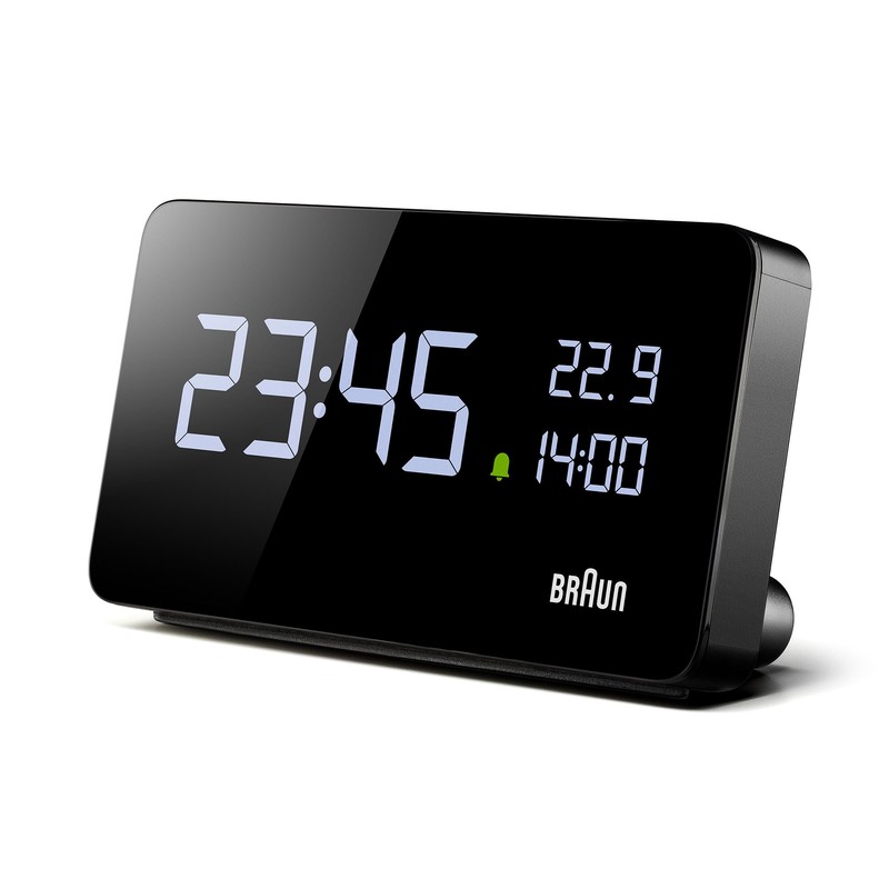 Braun Digital Alarm Clock with LCD Display, 2x USB-C ports