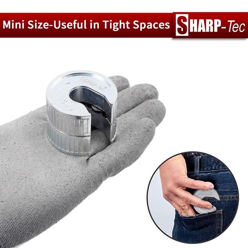 Sharp-tec 15mm Pipe Cutter, 1/2" Copper Pipe Cutter with Zinc