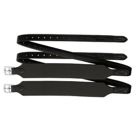 Exion Horse Stirrup Leather for English Saddle | Wide Horse Stability Leather Stirrup for Dressage and Jumping Saddles (Black, 58 inch)