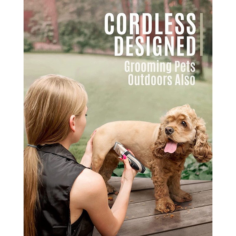 oneisall Dog Clipper Low Noise, Dog Grooming Kit with Rechargeable,