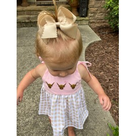 Wee Ones Girls' Classic Grosgrain Hair Bow with Scalloped Edges and Plain Wrap Center on a WeeStay Hair Clip, Medium, Burgundy