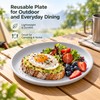 Small Round Ceramic Plate 5.51 Inch (14cm), Reusable Frosted Appetizer