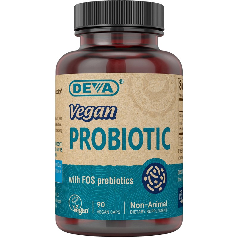 Deva Nutrition Vegan Probiotic Capsules, 90 Count