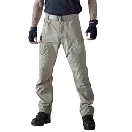 TACVASEN Military Lightweight Water Repellent Assault Hiking Camping Mountain Pants Khaki,36