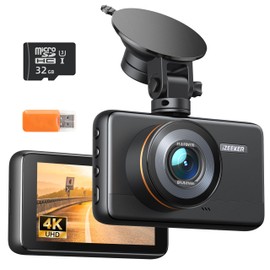 iZEEKER 4K Dash Cam Front, 2160P Car Camera with Free 32GB Card, Night Vision Dashcam with Loop Recording, G-Sensor Auto Lock, Parking Mode, WDR 400