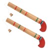 2PCS Wooden Guns Toy Wood Cork Toys with Pump Action Handle Outdoor Play Toys for Children (2pcs)