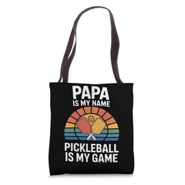 Pickleball Is My Game Papa Paddle Smash Match Tote Bag