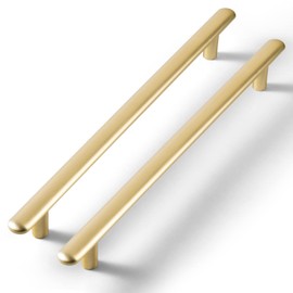 Goo-Ki Brushed Brass Zinc Alloy Cabinet Handles - 7.56''(192mm) Hole Center Affordable Luxury Cabinet Pull Hardware for Bedroom, Kitchen, 6 Pack