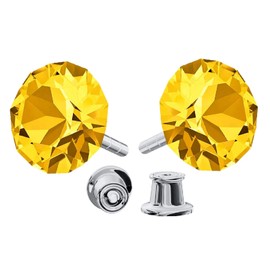 Earrings 925 Silver Stud Earrings for Women Stud Earrings with Crystals Jewellery for Her Silver Earrings Girls A Gift for a Woman Gift Valentine's Day Christmas Mother's Day, Sterling Silver Glass,