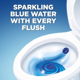 Duck Fresh Discs Blue Twin Pack Refill, Each Disc Colours Water Blue For Up To 500 Flushes, Fights Stains & Prevents Limescale, Azure Lagoon Scent, 12 Discs