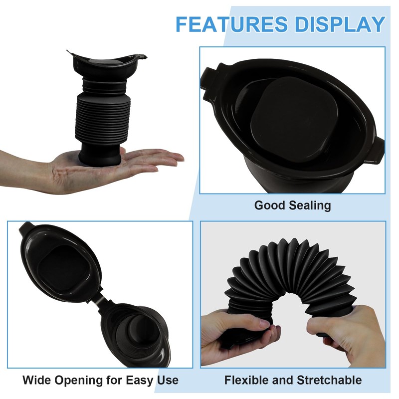 Pee Bottles for Men, Collapsible Urine Bottle 750ML, Portable Urinals