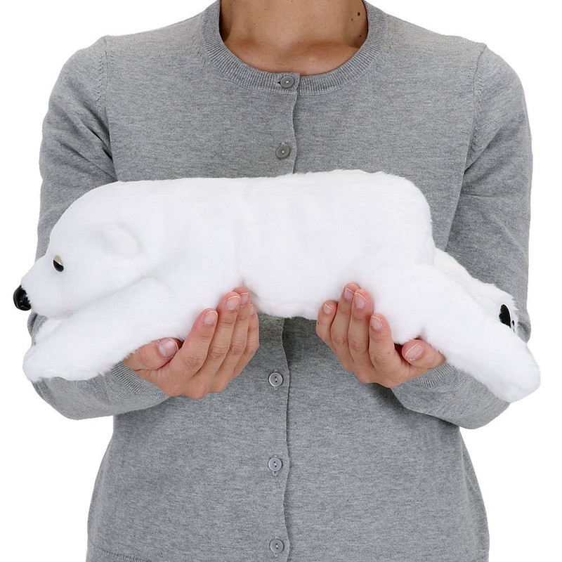 カロラータ ホッキョクグマ ぬいぐるみ (Lサイズ/ねそべりシリーズ/やさしい手触り) リアル くま 動物 おもちゃ お人形 ギフト