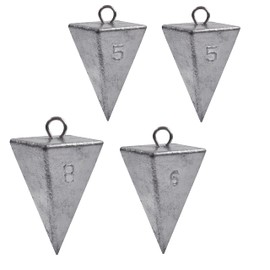 Pyramid Fishing Sinker Weights Kit Tangle Free Lead Fishing Weights with Ring Surf Fishing Tackle Gear 1oz 2oz 3oz 4oz 5oz 6oz 8oz