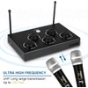 Portable Karaoke Microphone Mixer System Set with Dual UHF Wireless