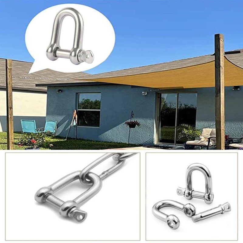 Pack of 10 M6 Shackles Stainless Steel 304 Anchor Shackles