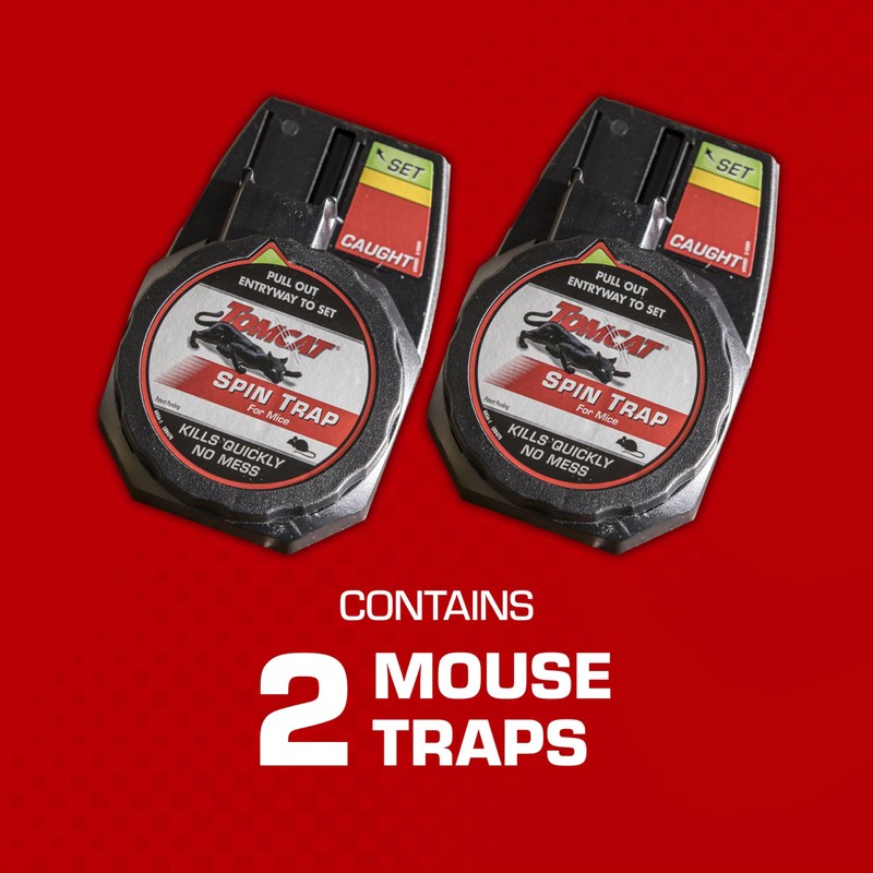 Tomcat Spin Trap for Mice, Kills Mice Quickly, No Mess,