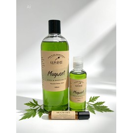 Mugwort Essential Body Oil Massage Oil Foot Body Facial SPA Massage Oil [Direct To Use]