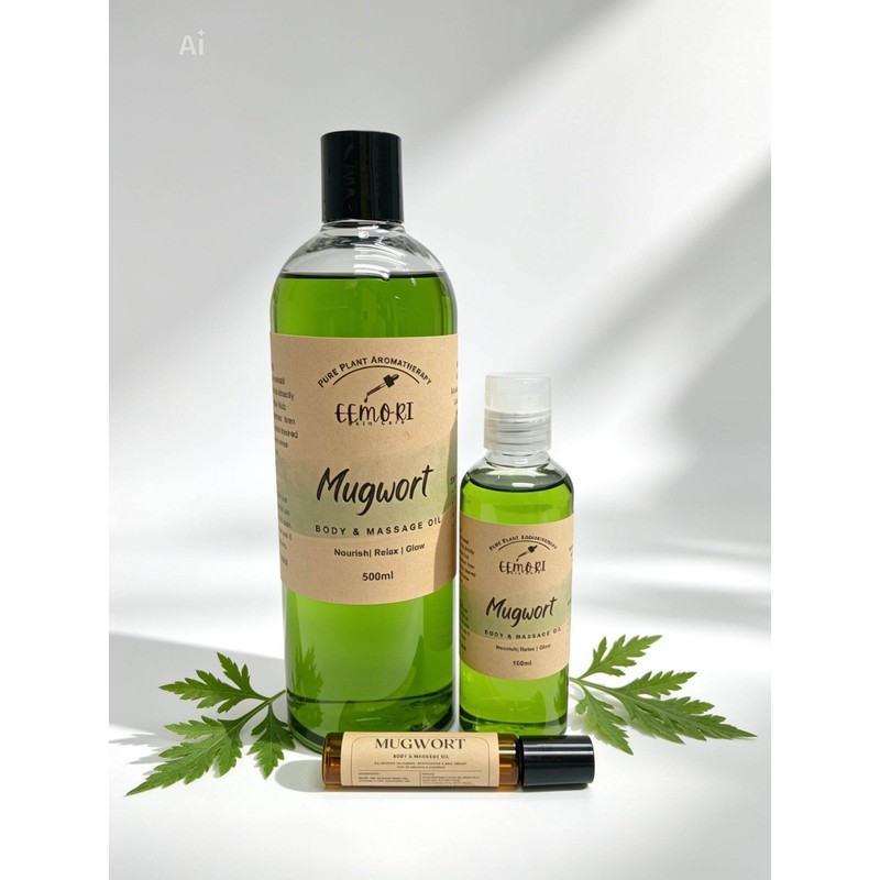 Mugwort Essential Body Oil Massage Oil Foot Body Facial SPA
