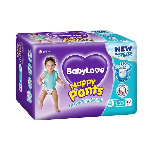 BabyLove Nappy Pants Toddler (9 to 14kg) X 28 (Limit 2 per order)