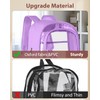 KIMNERPU Clear Backpack, Fabric & PVC Transparent Backpack with Reinforced