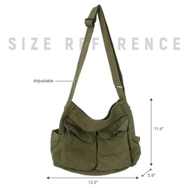 LUI SUI Women Canvas Shoulder Bag Large Hobo Crossbody Bag Denim Crossbody Bag Canvas Messenger Tote Bag