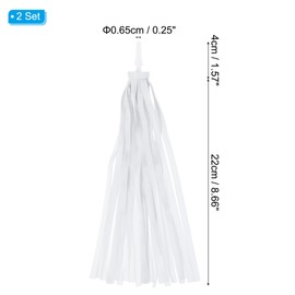 PATIKIL Bike Streamers, 4 Pcs White Scooter Handlebar Tassels Grips Ribbon Accessories Decorations for Girls Bicycle Tricycle Handles, White