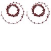Factory Direct Craft 80 Inch Long Single Vine Cranberry Red Pip Berry Roping Garland - 2 Garlands