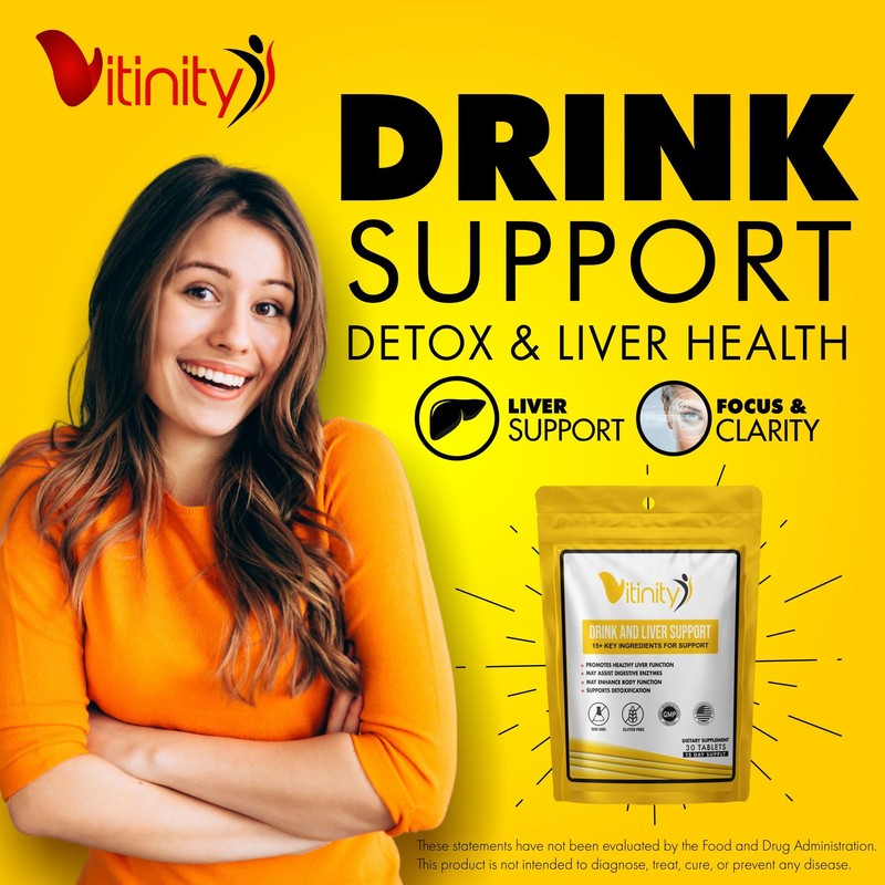 Anti Drink Support Supplement-15+Key Ingredients for Craving Support,Liver Health,Kudzu, Milk