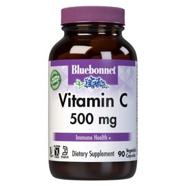 Bluebonnet Vitamin C 500 Mg 90 Vegetable Capsules, Immune Health