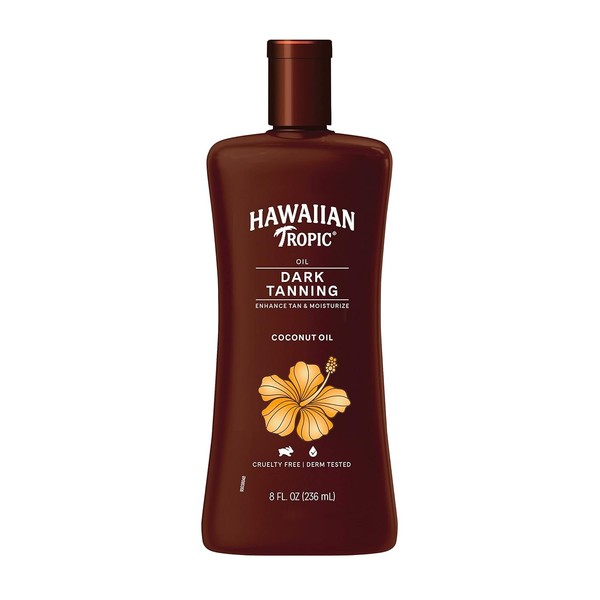 Hawaiian Tropic Dark Tanning Oil Original 8 oz (Pack of
