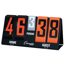 Champion Sports Deluxe Flip-A-Score Board/Timer, One Size, Bold Orange