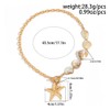 Mermaid Pearl Starfish Link Chain Choker Necklace for Women Gold
