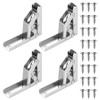 Pack of 4 Folding Hinges with Lock, Table Legs Foldable,