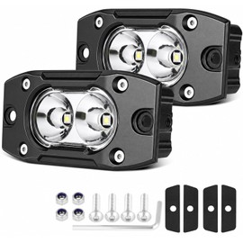 Flush Mount LED Pods 40W Spot CREE LED Bumper Backup Reverse Lights 2Pcs