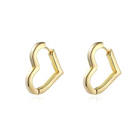 Sangkoo Heart Earrings, Women's Earrings, 925 Sterling Silver, Jewellery Gift for Her Girlfriend Love, Sterling Silver