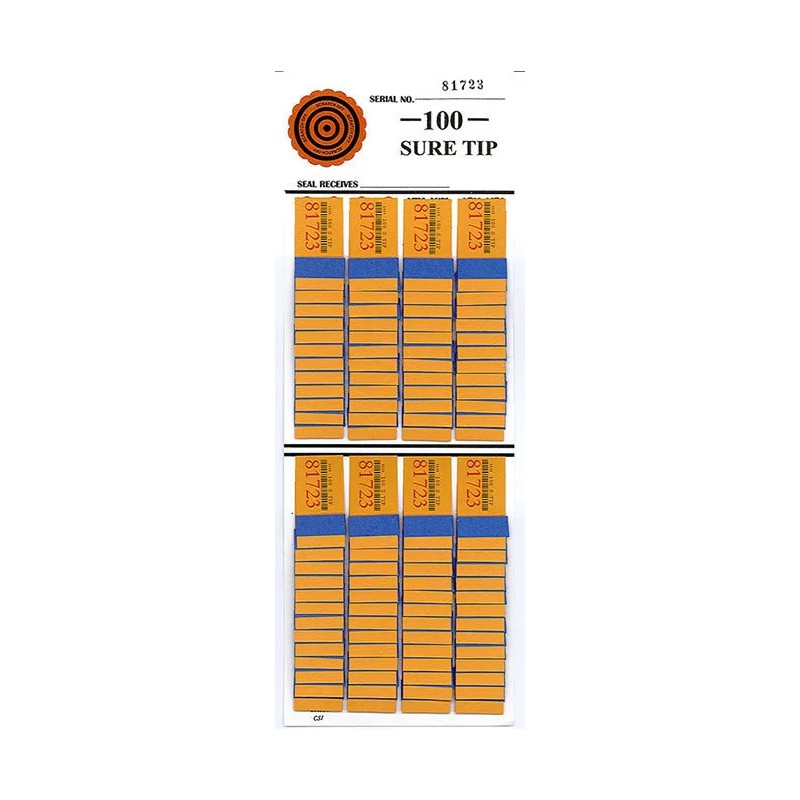 12 - # 100 Sure Tip Boards (1-100) Pull Tabs/Jar