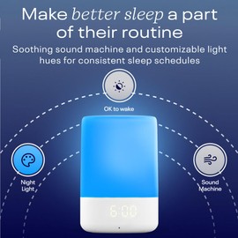 Nanit Sound and Light Smart Baby Night Light and Sound Machine | Audio Monitor | Cry Detection Alert Feature | OK to Wake Alarm Clock for Kids | Temp & Humidity Tracking | Rechargeable Battery | WiFi