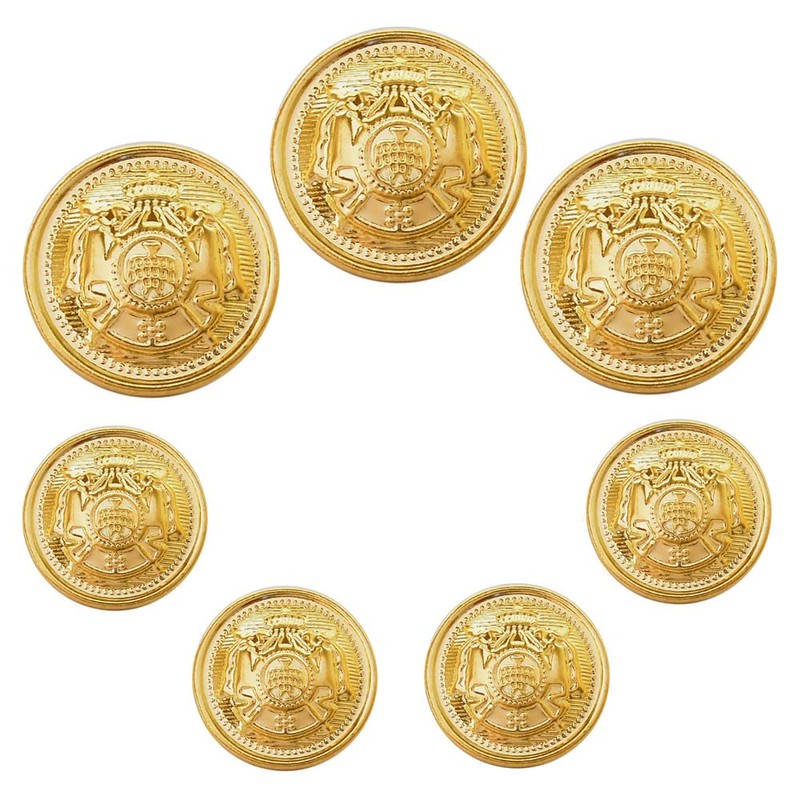 Samcos Button for Blazer, Set of 11, Antique Metal Buttons,