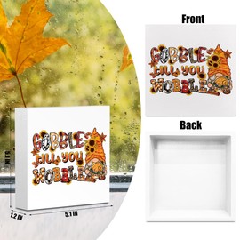 Gnomes Decorations for Home Rustic Wooden Box Sign, Fall Decor Home Farmhouse Decor, Gnome Decor Autumn Decor Sunflower Harvest Decor, Shelf Table Tiered Tray Decor Living Room Counter Decorations