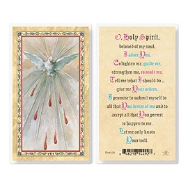 O, Holy Spirit Beloved of My Soul Gold Stamped Laminated Holy Cards, 25-Count Value Pack
