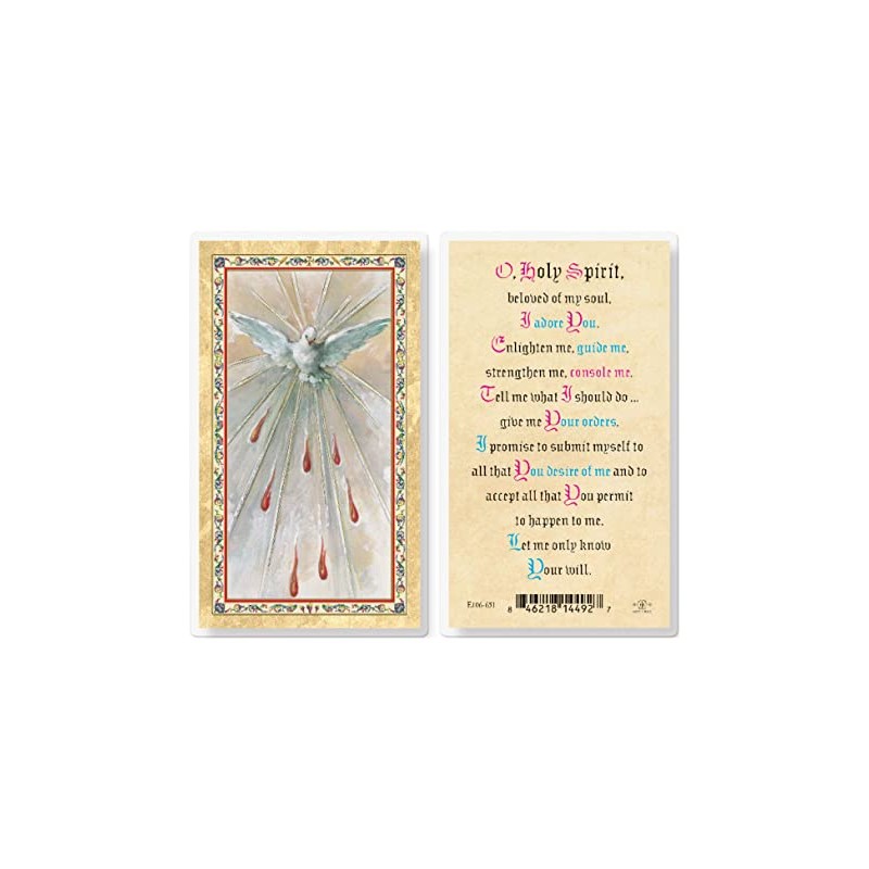 O, Holy Spirit Beloved of My Soul Gold Stamped Laminated