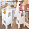 Adjustable Kids Standing Tower with Removable Safety Rail Design,Montessori Learning